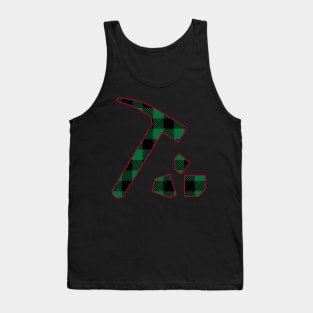 Plaid Christmas Rock Hammer Tank Top